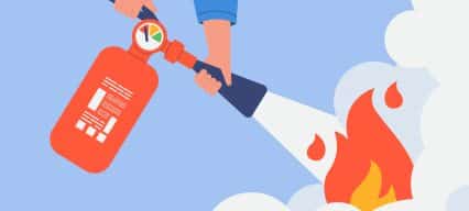 manipulation d'extincteur